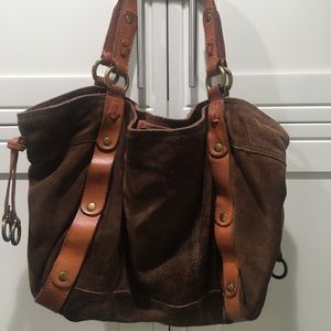 Lucky Brand brown suede bag